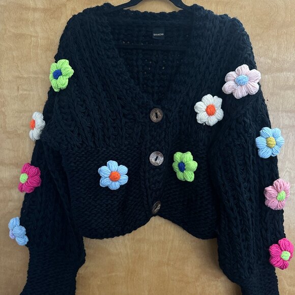 Anthropologie The Susannah 3D Flower Cardigan Sweater - Picture 5 of 7